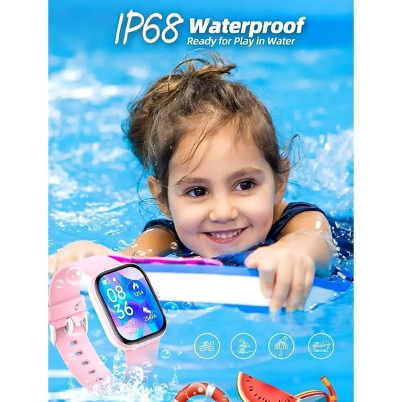 Kids Waterproof Fitness Activity Heart Rate Sleep Monitor Pink Smart  Watch - Picture 4 of 14